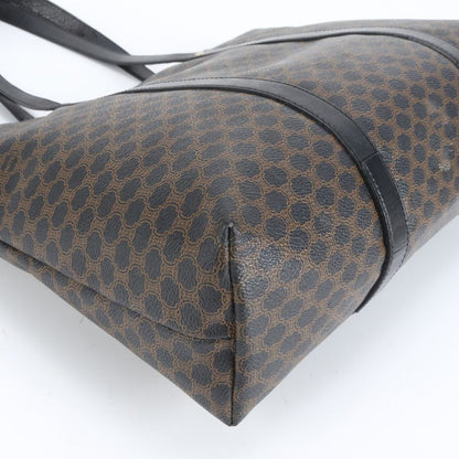 Celine Triomphe Macadam Leather Tote Bag Shoulder Hand A4 Black Women's CEE