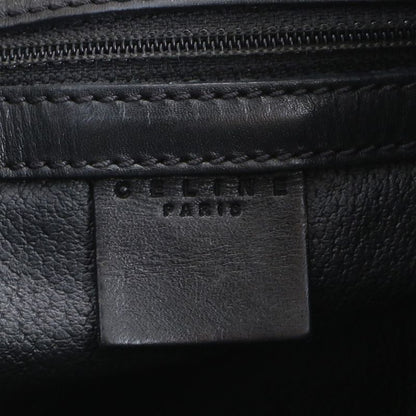 Celine Triomphe Macadam Leather Tote Bag Shoulder Hand A4 Black Women's CEE