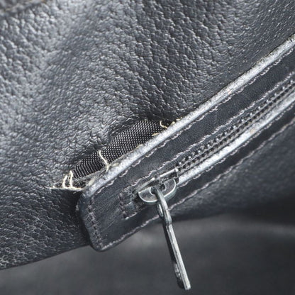 Celine Triomphe Macadam Leather Tote Bag Shoulder Hand A4 Black Women's CEE