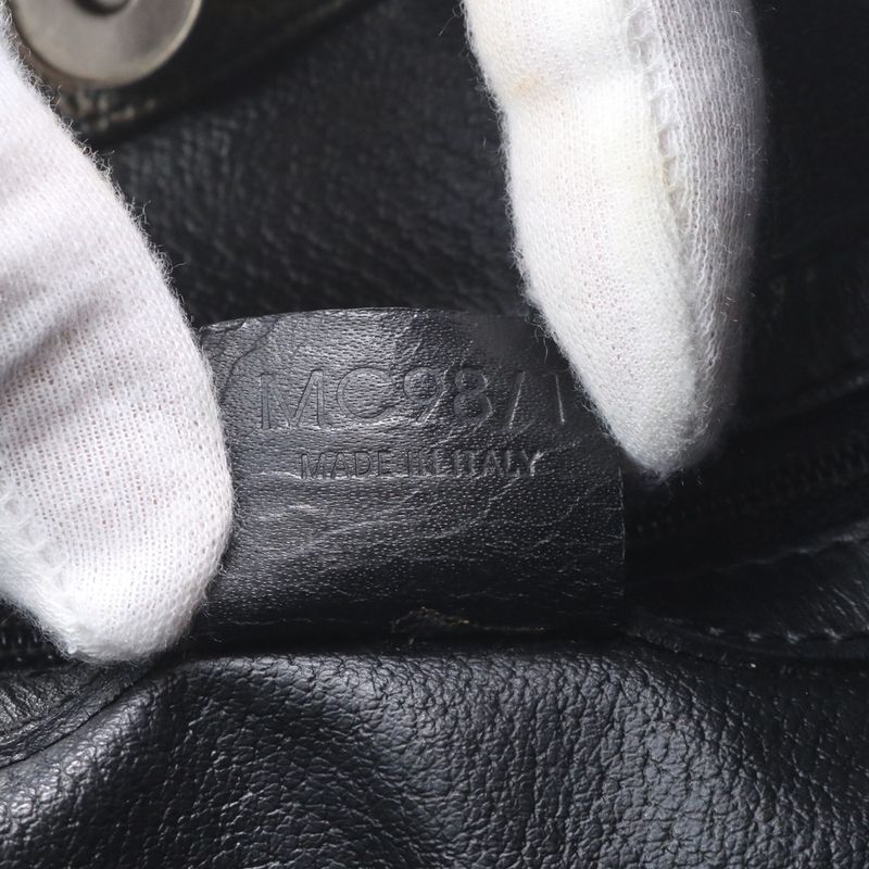 Celine Triomphe Macadam Leather Tote Bag Shoulder Hand A4 Black Women's CEE