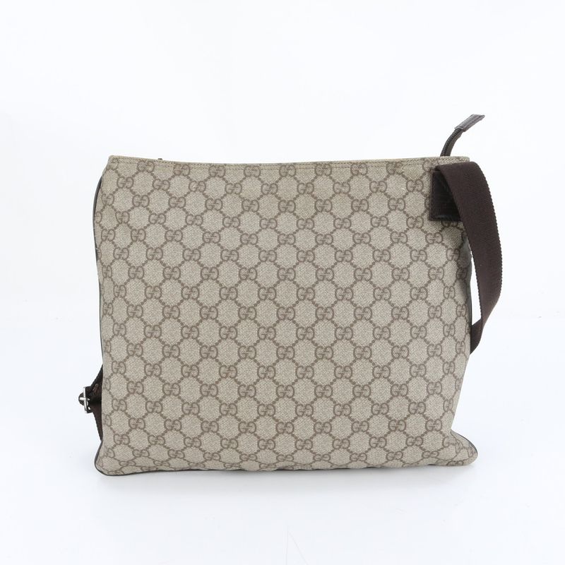 Gucci GG Supreme Leather Shoulder Bag Crossbody Messenger 141198 Brown Men CEE