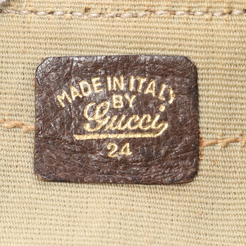 Vintage Old Gucci GG Canvas Leather Boston Bag Business Travel Tote Business