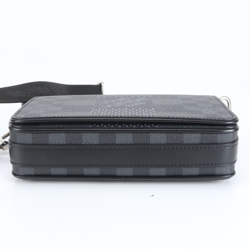 Louis Vuitton Damier Graphite 3D Studio Messenger Leather Shoulder Bag With