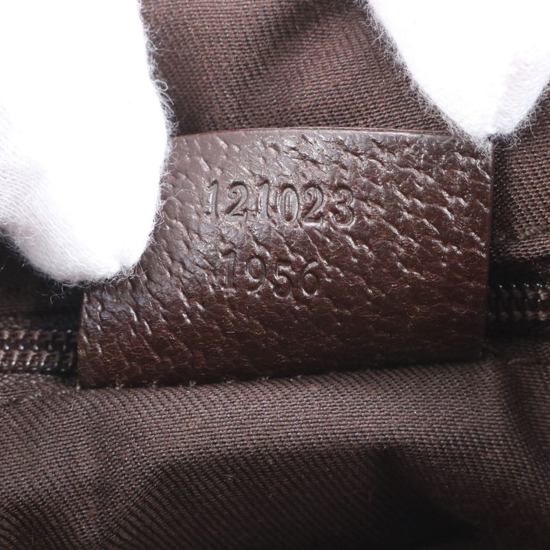 Gucci GG Canvas Eclipse Leather Tote Bag Shoulder 121023 Brown Women's CEE