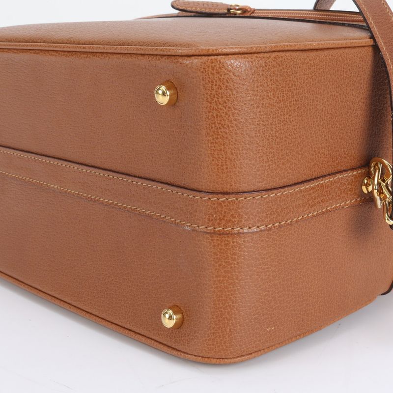 Vintage Gucci Bamboo Vanity Leather 2WAY Shoulder Bag Crossbody 013 122 2491