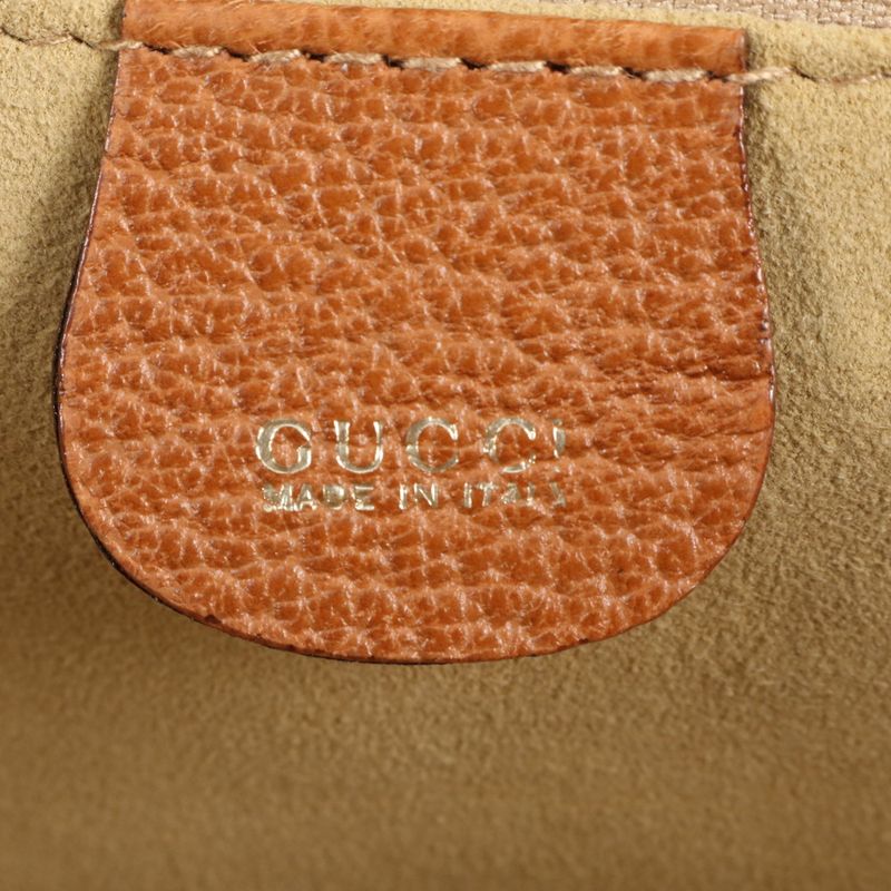 Vintage Gucci Bamboo Vanity Leather 2WAY Shoulder Bag Crossbody 013 122 2491