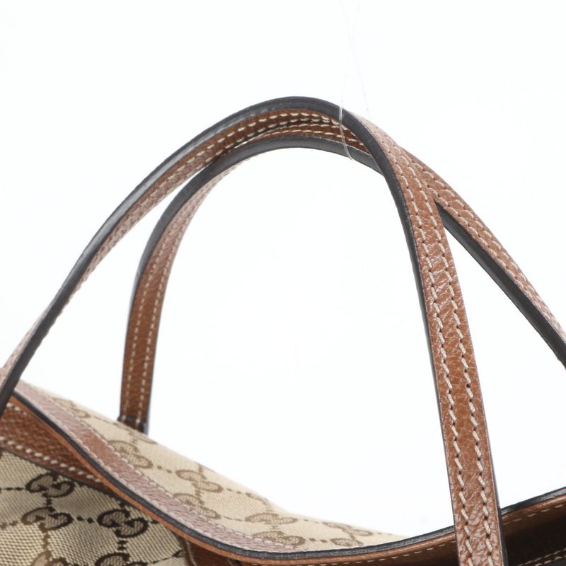 Gucci GG Canvas Bree 353120 Leather 2WAY Shoulder Bag Crossbody Hand Tote A4