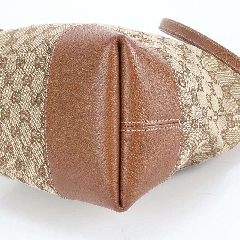 Gucci GG Canvas Bree 353120 Leather 2WAY Shoulder Bag Crossbody Hand Tote A4