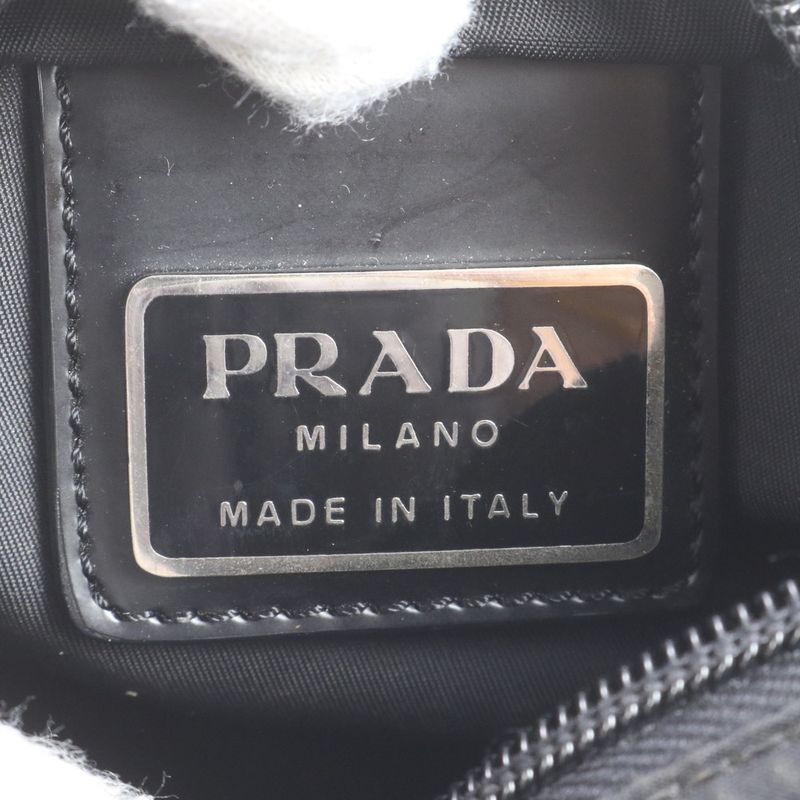 Prada Tessuto Nylon Triangle Logo Leather Shoulder Bag Crossbody Messenger Men