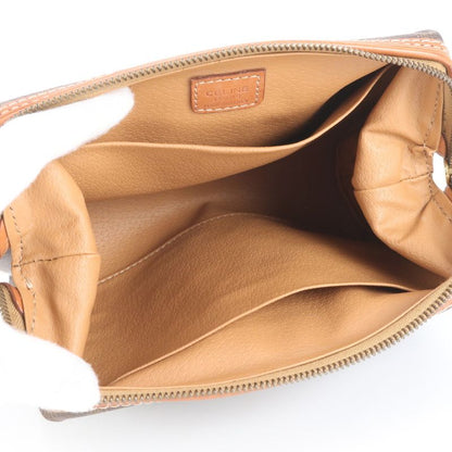 Vintage Celine Macadam Triomphe Leather Clutch Bag Hand Second Pouch Women's