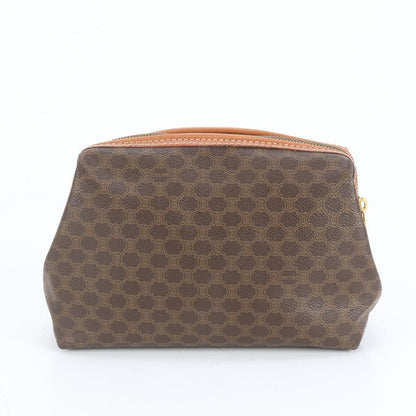 Vintage Celine Macadam Triomphe Leather Clutch Bag Hand Second Pouch Women's