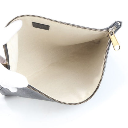 Gucci Logo Leather Second Bag Clutch Pouch 572770 Black Commuter Business A4