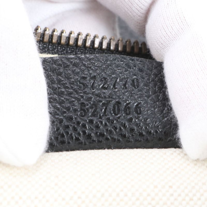 Gucci Logo Leather Second Bag Clutch Pouch 572770 Black Commuter Business A4