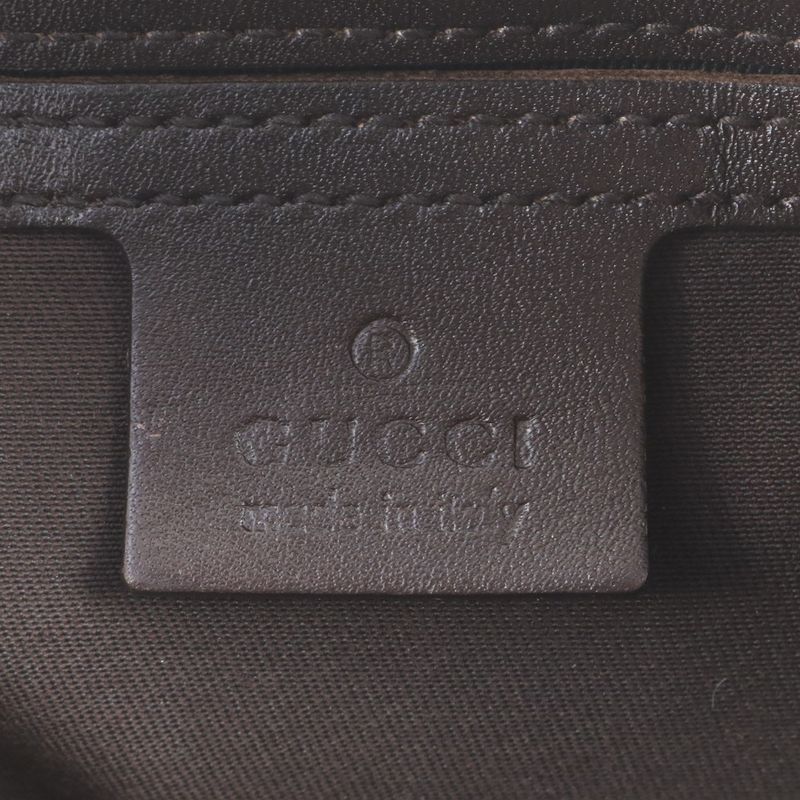 Gucci GG Supreme Leather Shoulder Bag Crossbody Messenger 201448 Brown Fashionab