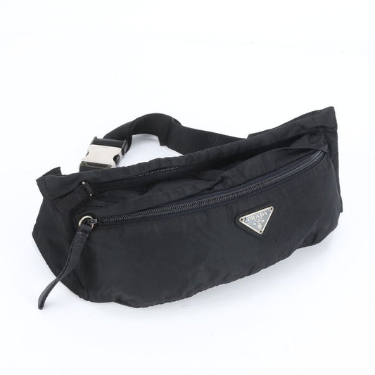 Prada Tessuto Nylon Triangle Logo 2WAY Body Bag Crossbody Body Waist Pouch Men