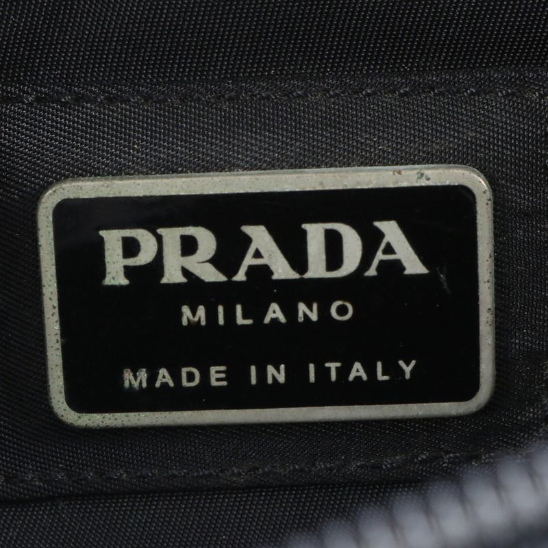 Prada Tessuto Nylon Triangle Logo 2WAY Body Bag Crossbody Body Waist Pouch Men