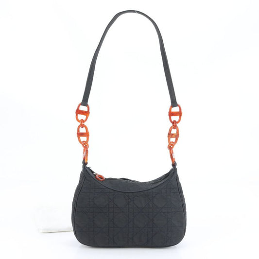 Christian Dior Cannage Chain Shoulder Bag Shoulder One Shoulder Black Women's