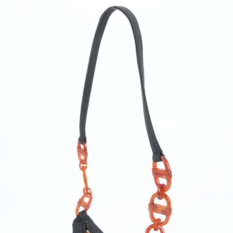 Christian Dior Cannage Chain Shoulder Bag Shoulder One Shoulder Black Women's