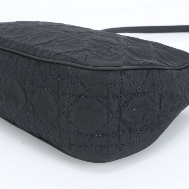 Christian Dior Cannage Chain Shoulder Bag Shoulder One Shoulder Black Women's