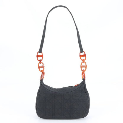 Christian Dior Cannage Chain Shoulder Bag Shoulder One Shoulder Black Women's