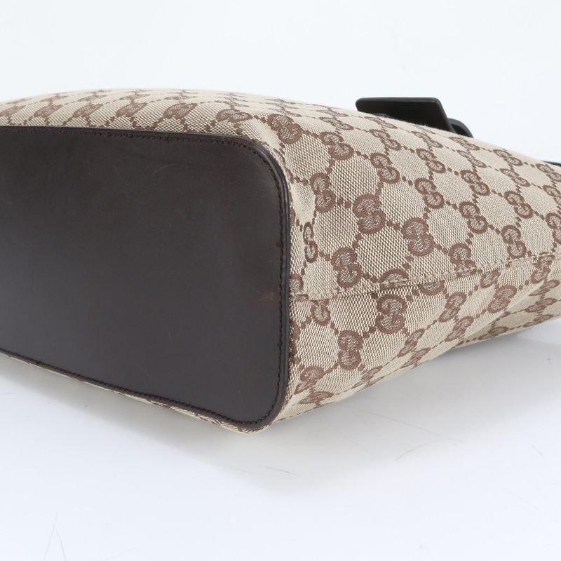 Gucci GG Canvas Leather Tote Bag Shoulder 106241 Hand Brown Women CEE Db17-9