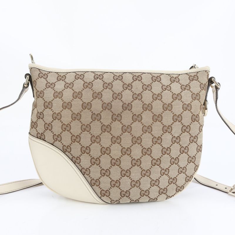 Gucci GG Canvas New Brit 169998 Leather Shoulder Bag Crossbody Women CEE Db18-5