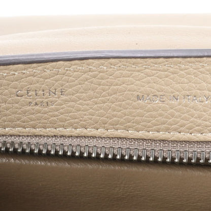 Celine Trapeze Small Leather 2WAY Shoulder Bag Shoulder Tote Hand Silver