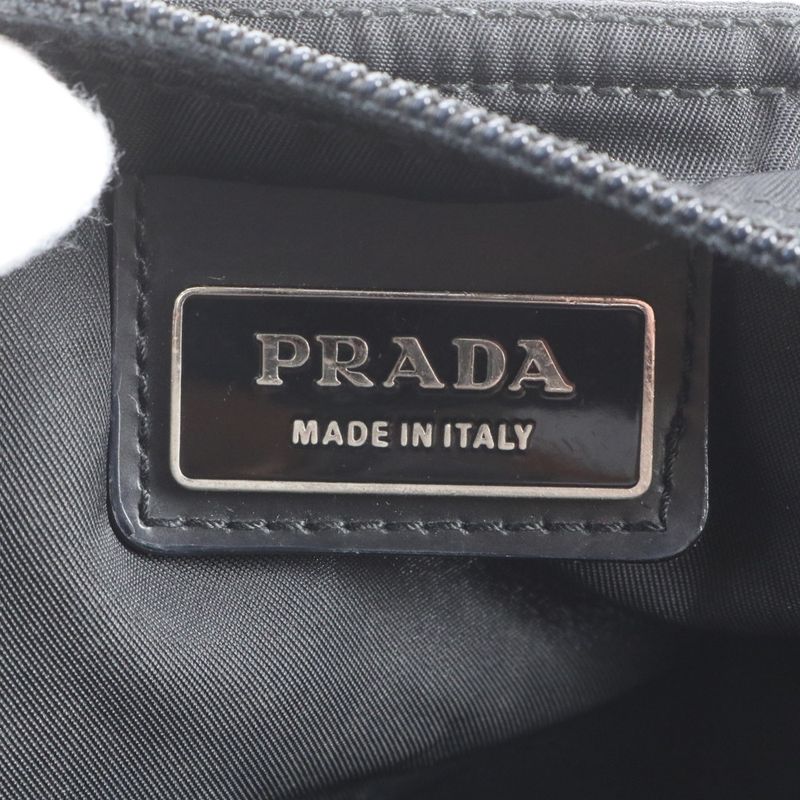 Prada Tessuto Nylon Triangle Logo Leather Shoulder Bag Crossbody Messenger Men