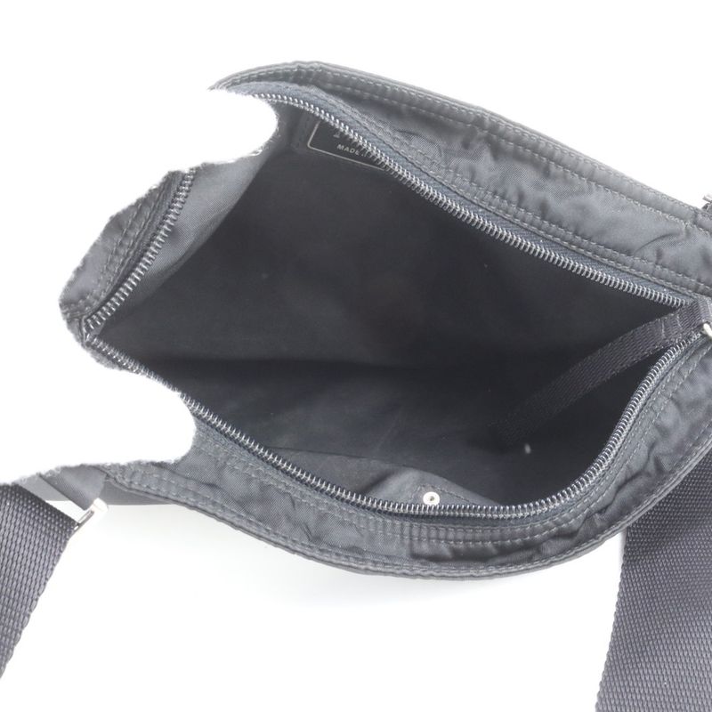 Prada Tessuto Nylon Triangle Logo Leather Shoulder Bag Crossbody Messenger Men