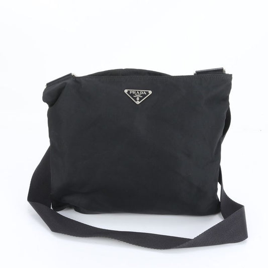 Prada Tessuto Nylon Triangle Logo Leather Shoulder Bag Crossbody Messenger Men