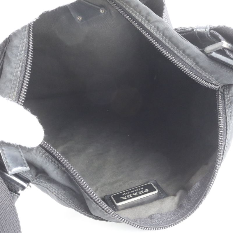 Prada Tessuto Nylon Triangle Logo Leather Shoulder Bag Crossbody Messenger Men