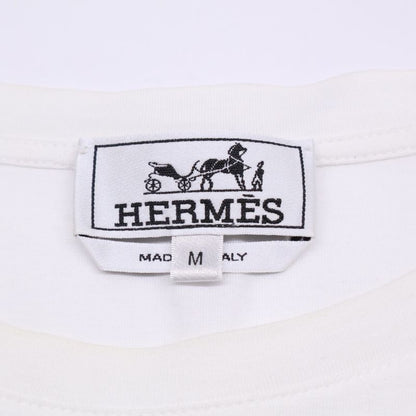Hermes 82-5710 Cotton Horse Print T-Shirt Cut and Sewn M