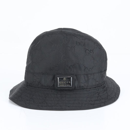 Gucci GG Nylon Bucket Hat Bucket Hat Fashion Leather Black Men's CEE Db17-1