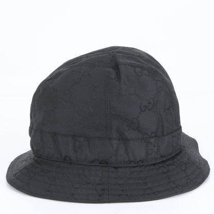 Gucci GG Nylon Bucket Hat Bucket Hat Fashion Leather Black Men's CEE Db17-1