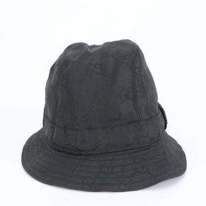 Gucci GG Nylon Bucket Hat Bucket Hat Fashion Leather Black Men's CEE Db17-1