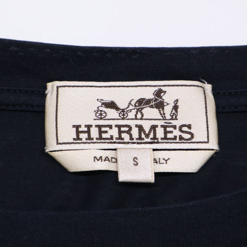 Hermes 92-5771 Cotton Dragon Print T-Shirt Cut and Sewn M