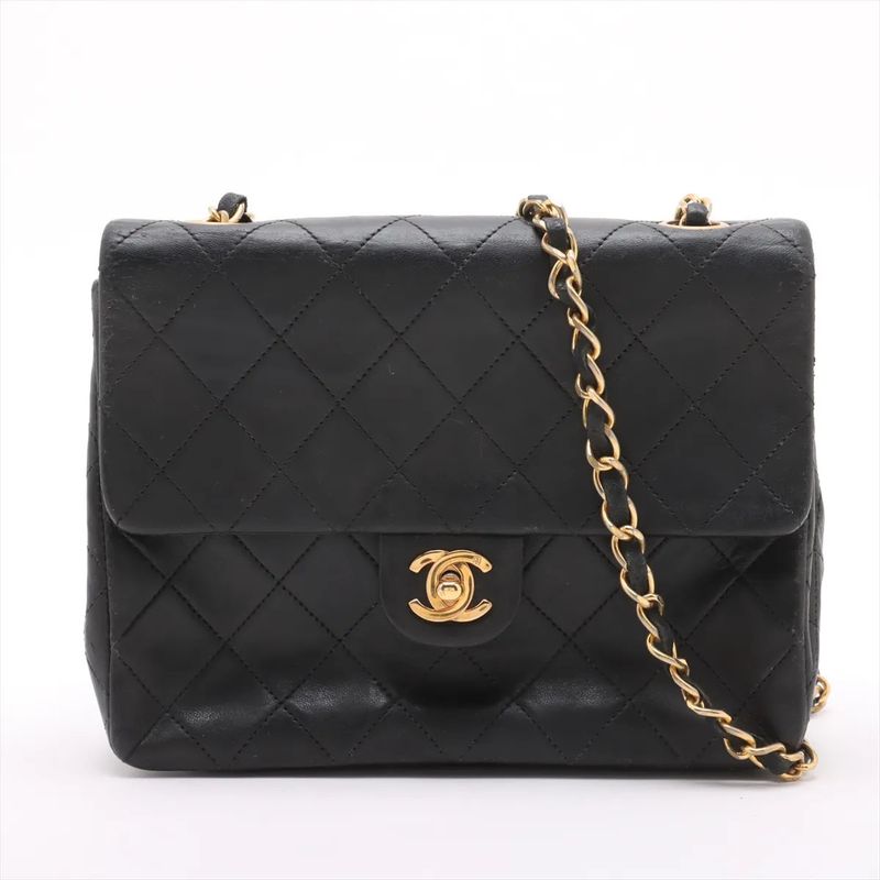 Chanel Mini Matelasse Lambskin Leather Chain Shoulder Bag With Serial Seal
