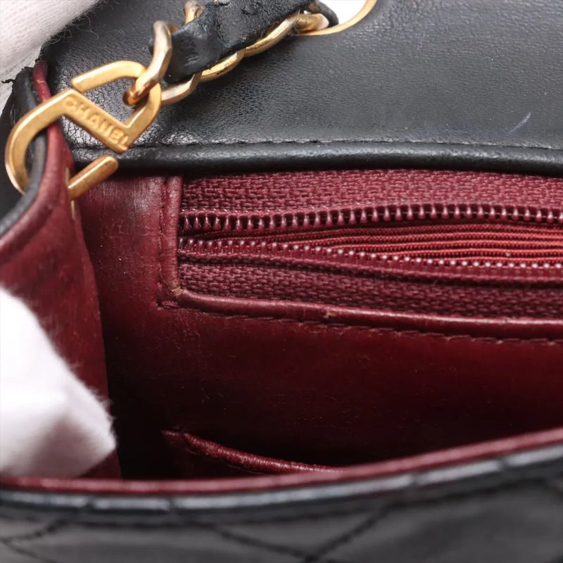 Chanel Mini Matelasse Lambskin Leather Chain Shoulder Bag With Serial Seal