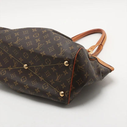 Louis Vuitton Monogram Tivoli GM M40144 Leather Tote Bag Shoulder Brown Women