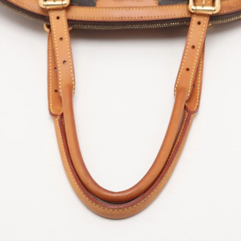 Louis Vuitton Monogram Tivoli GM M40144 Leather Tote Bag Shoulder Brown Women