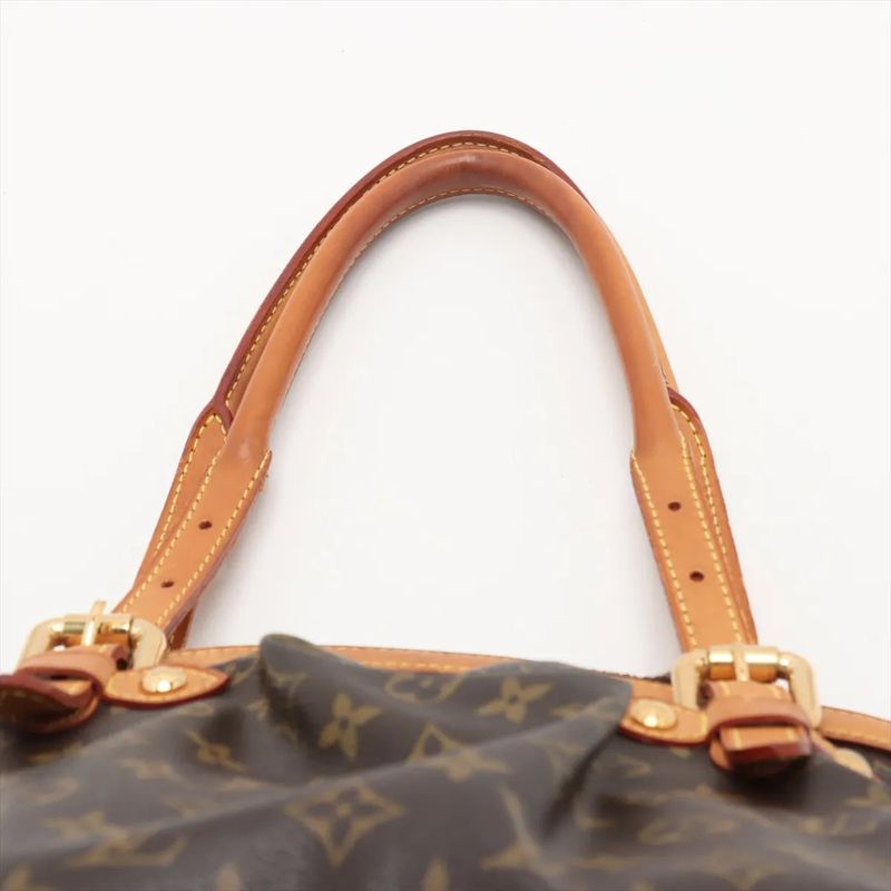 Louis Vuitton Monogram Tivoli GM M40144 Leather Tote Bag Shoulder Brown Women