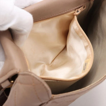 Chanel With Serial Seal Matelasse Lambskin Leather Tote Bag Shoulder Beige