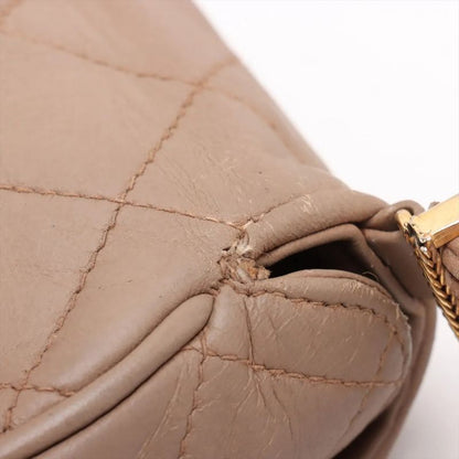 Chanel With Serial Seal Matelasse Lambskin Leather Tote Bag Shoulder Beige