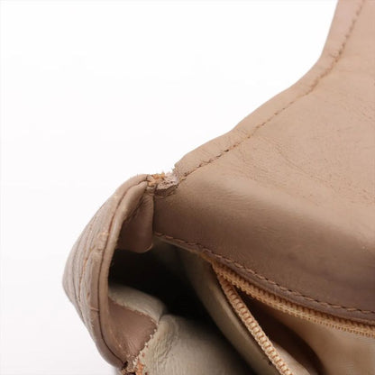 Chanel With Serial Seal Matelasse Lambskin Leather Tote Bag Shoulder Beige