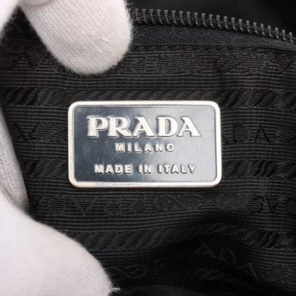 Prada Tessuto Nylon Triangle Logo Leather Backpack Sac Backpack Women EEE Db54-9