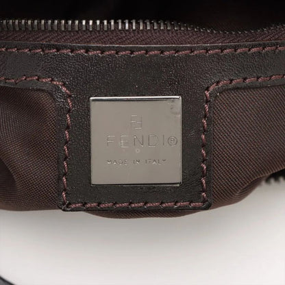 Fendi Zucchino Leather Handbag Mini Boston 8bl015 Tote Brown Women EEE Db54-10