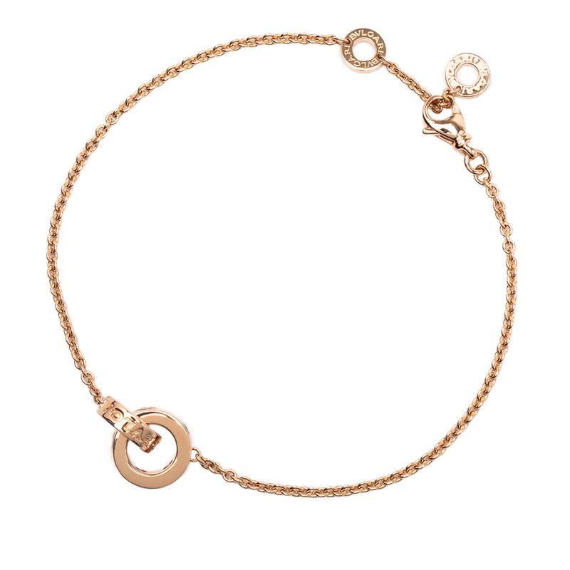 Bvlgari Bvlgari Roman Solve Chain Bracelet 18k Pink Gold Pink Gold Ladies