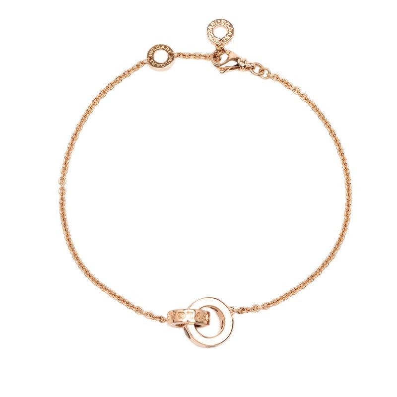 Bvlgari Bvlgari Roman Solve Chain Bracelet 18k Pink Gold Pink Gold Ladies