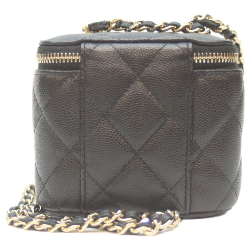 Chanel No 32 Ap2158 Black Caviar Ghardware Mini Vanity Shoulder