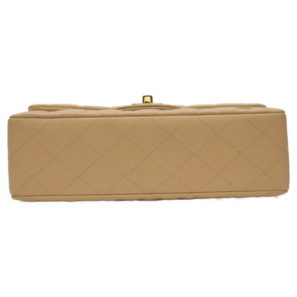 Chanel A01113 Beige Caviar Ghardware W Flap Matelasse 23